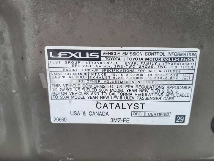 Lexus ES 2004 — 69