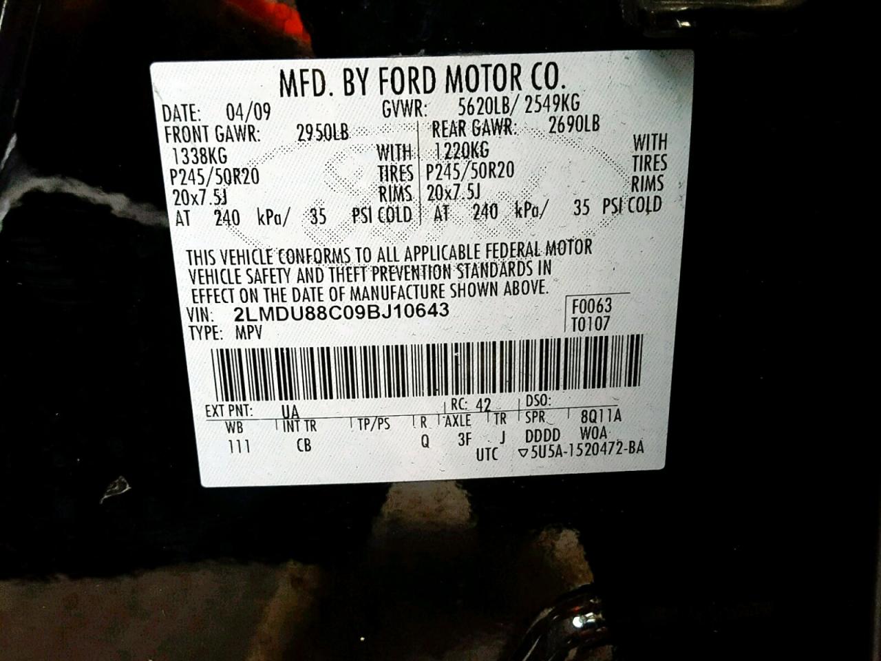 Lincoln MKX 2009 — 11