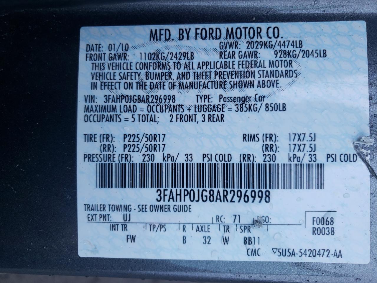 Ford Fusion 2010 — 12