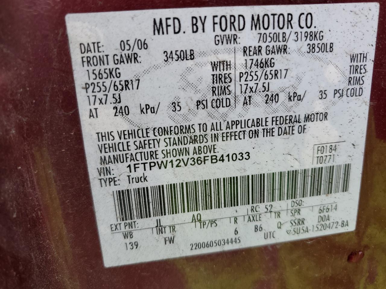 Ford F150 2006 — 13