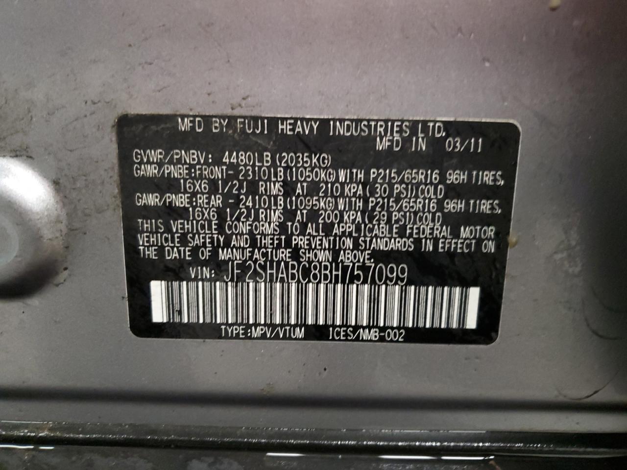 Subaru Forester 2011 — 15