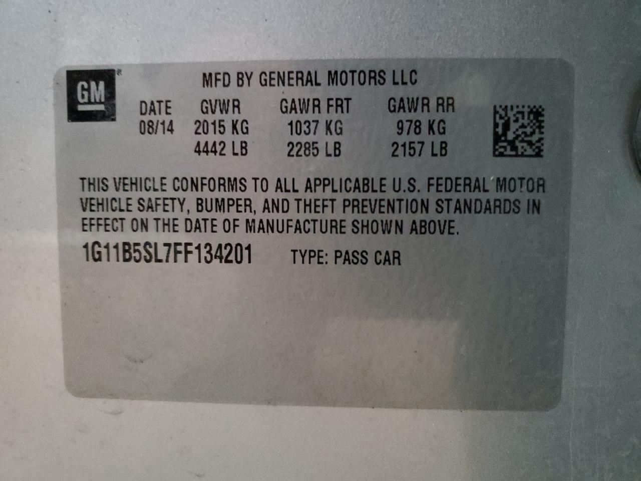 Chevrolet Malibu 2015 — 12