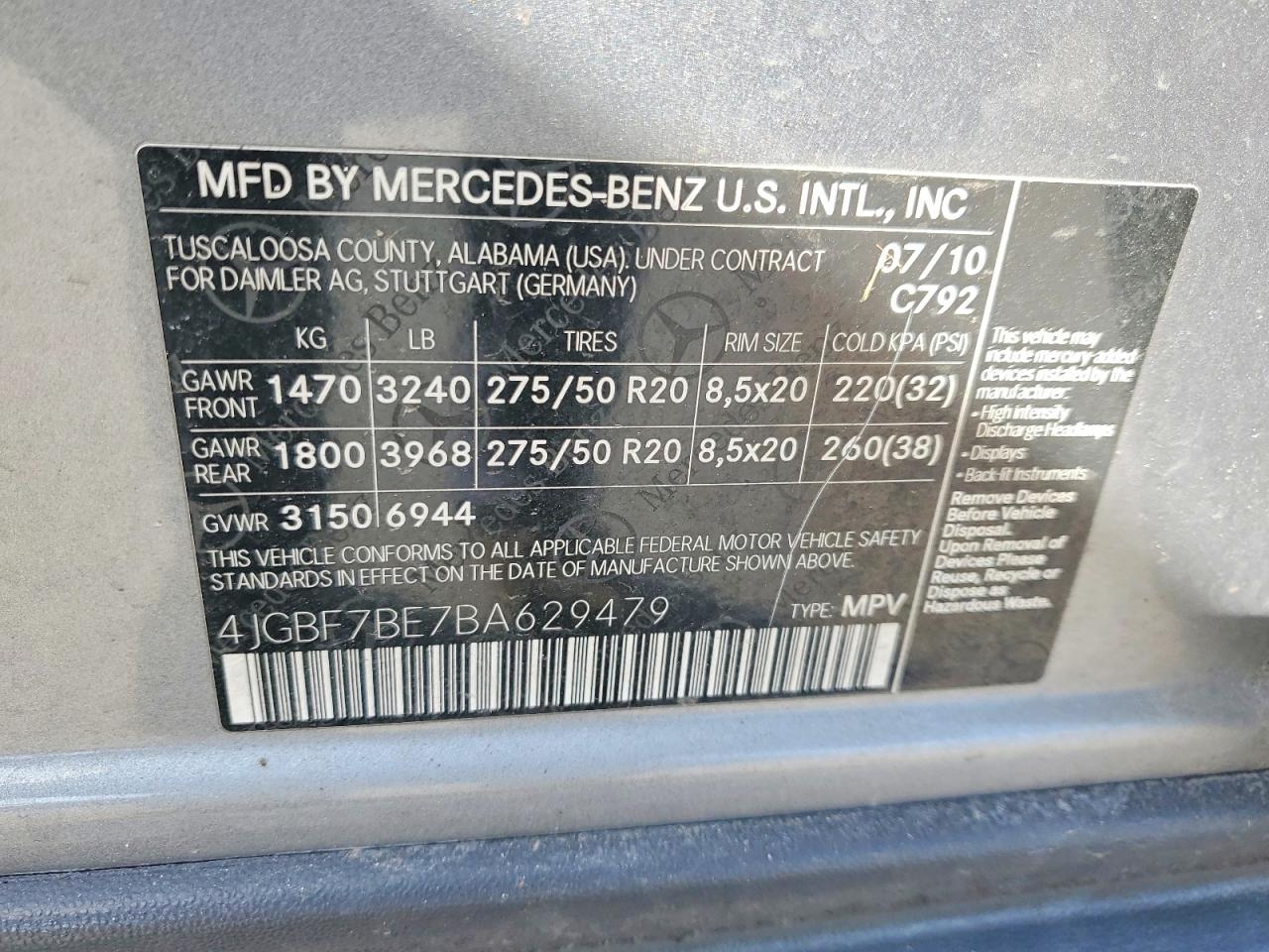 Mercedes-Benz Gl 2011 — 13