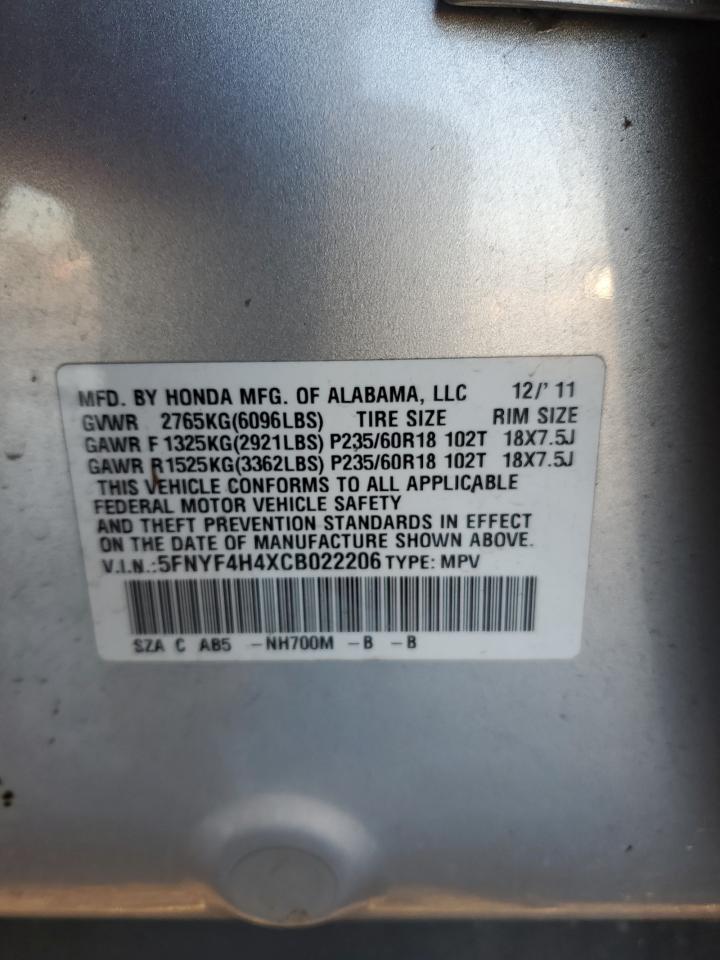 HONDA PILOT 2012 — 13