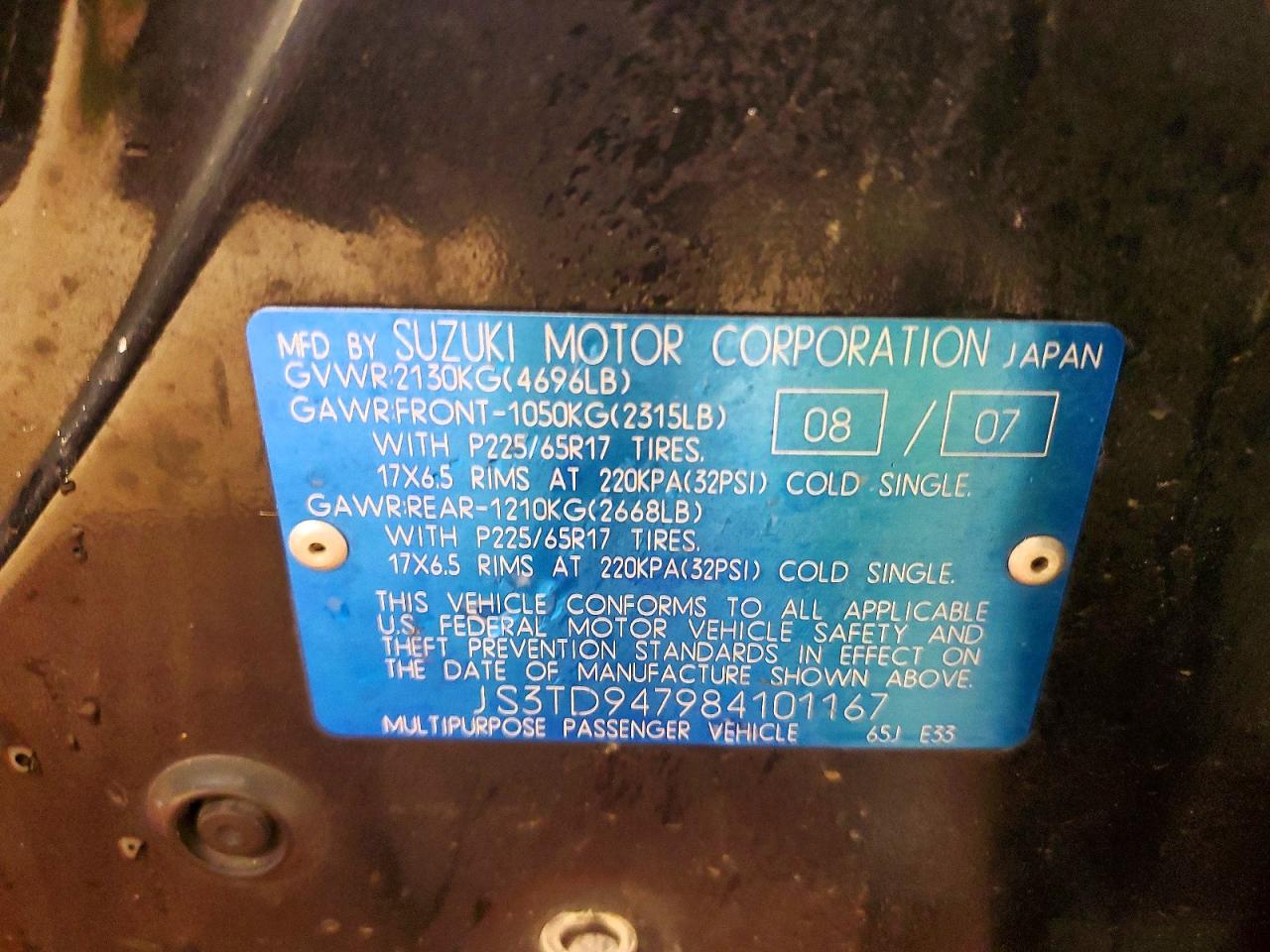 SUZUKI GRAND VITARA 2008 — 14