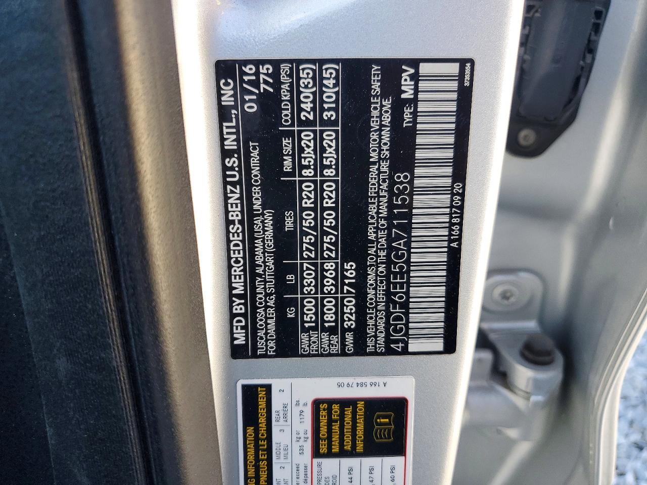 MERCEDES-BENZ GL 2016 — 13