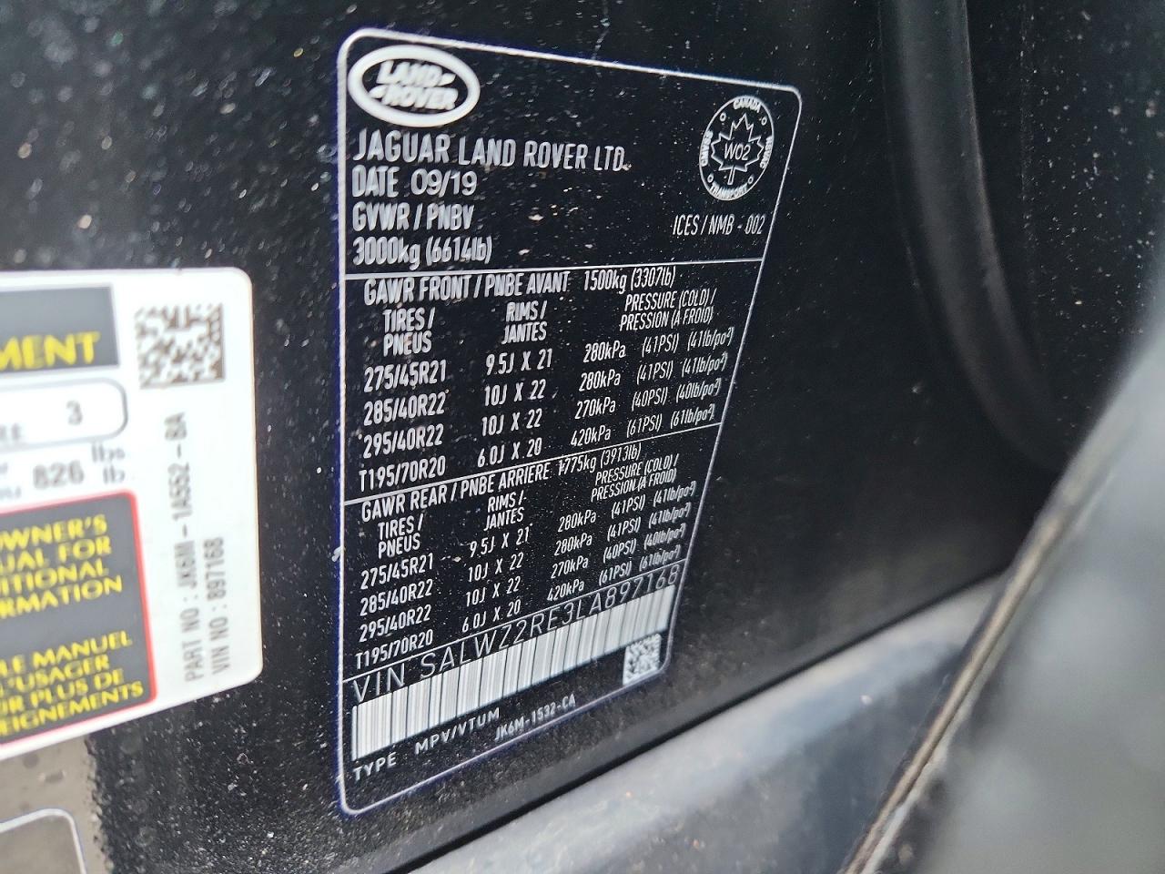 LAND ROVER RANGE ROVER SPORT 2020 — 13
