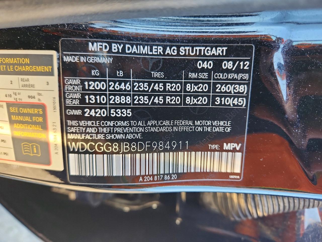 MERCEDES-BENZ GLK 2013 — 14