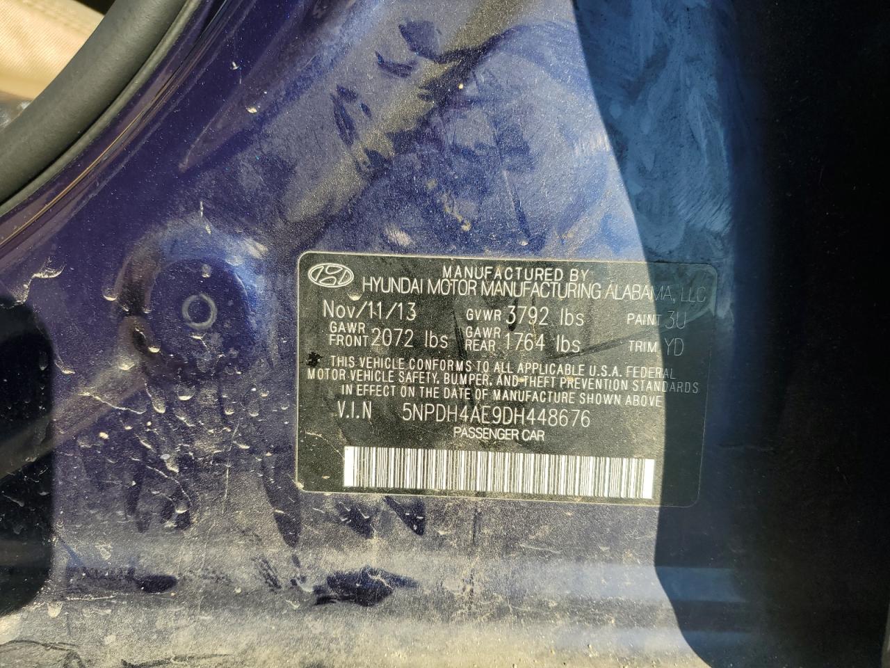HYUNDAI ELANTRA 2013 — 14