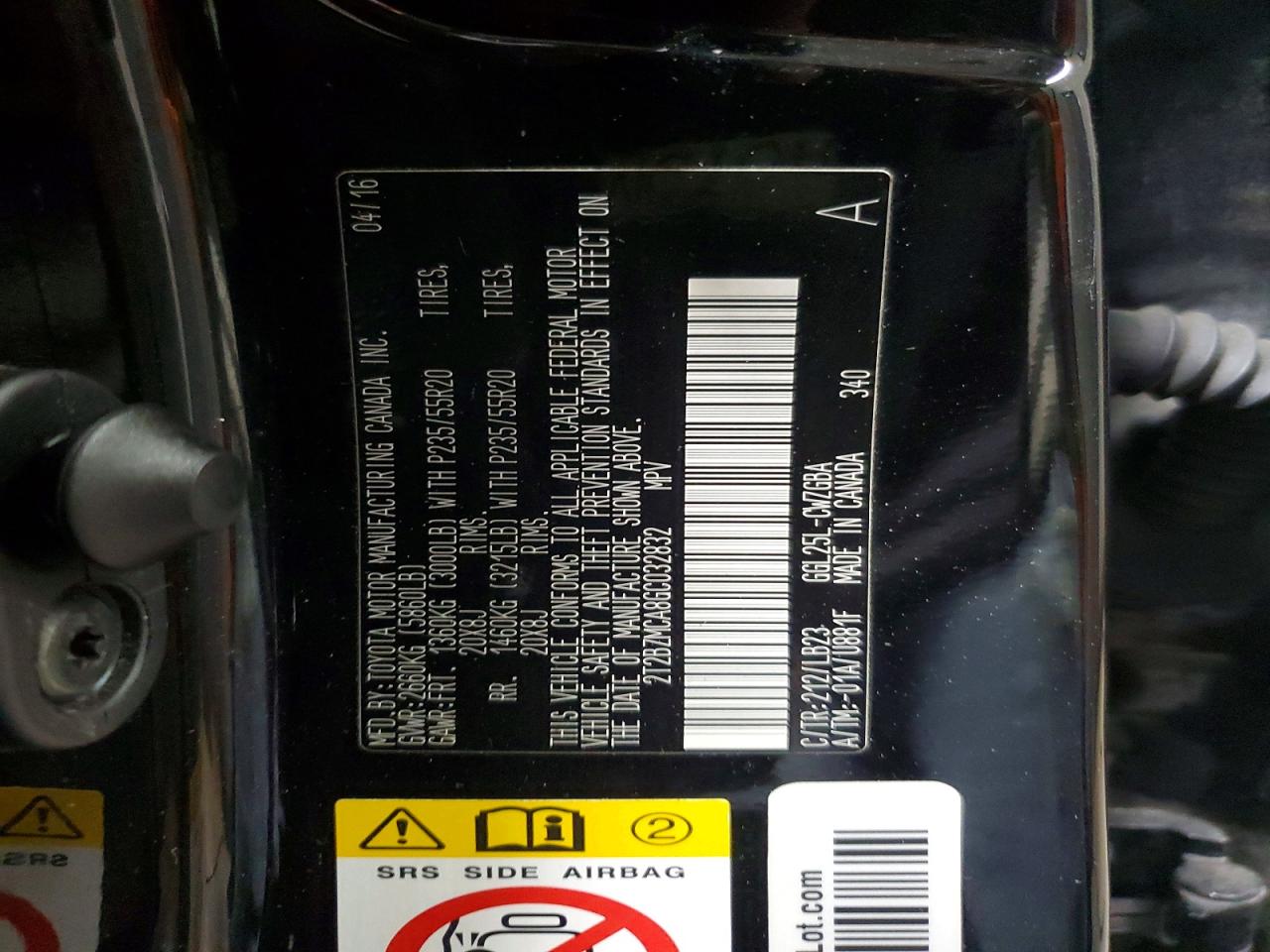 LEXUS RX 350 2016 — 13