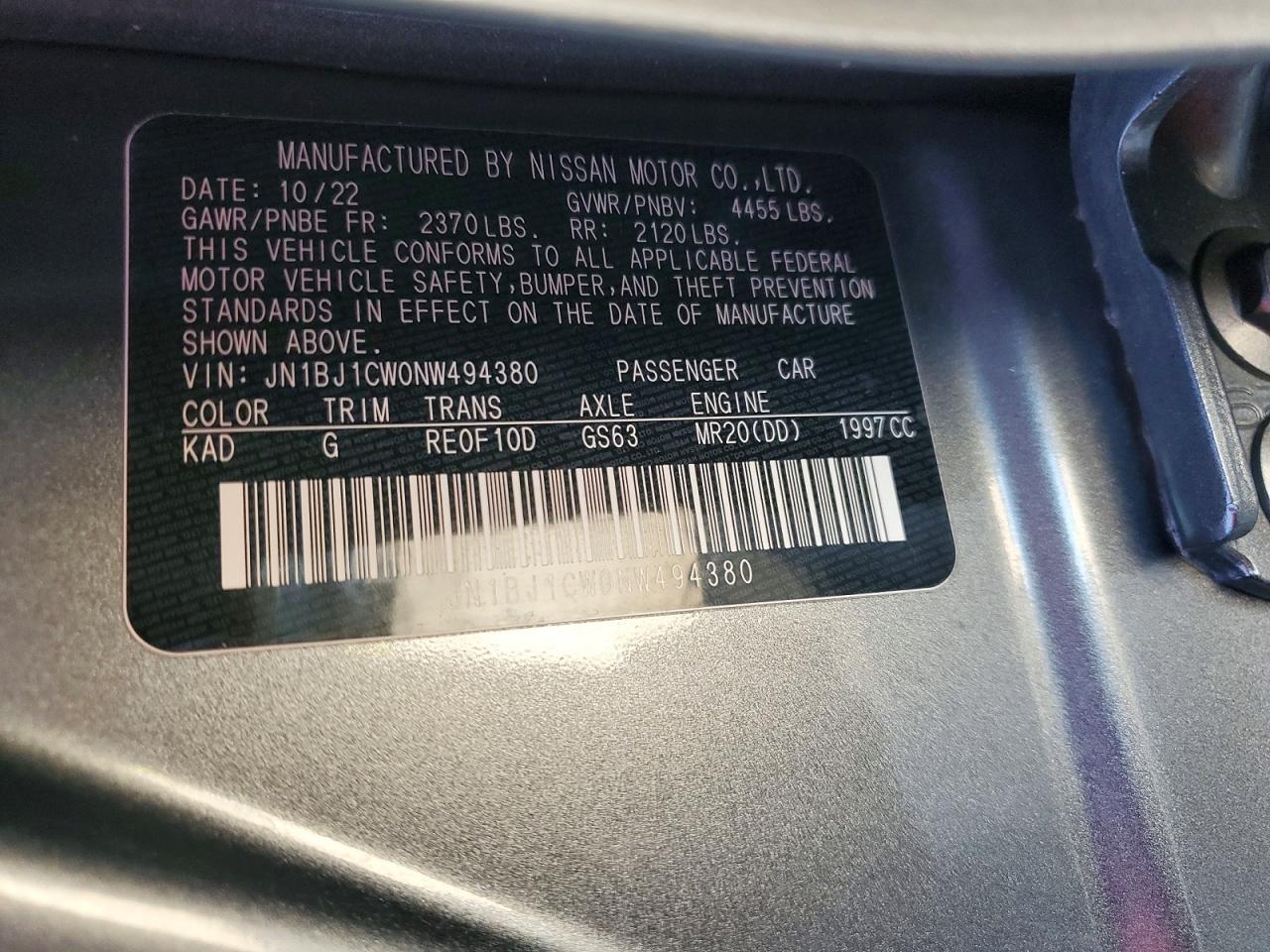 NISSAN ROGUE SPORT 2022 — 15