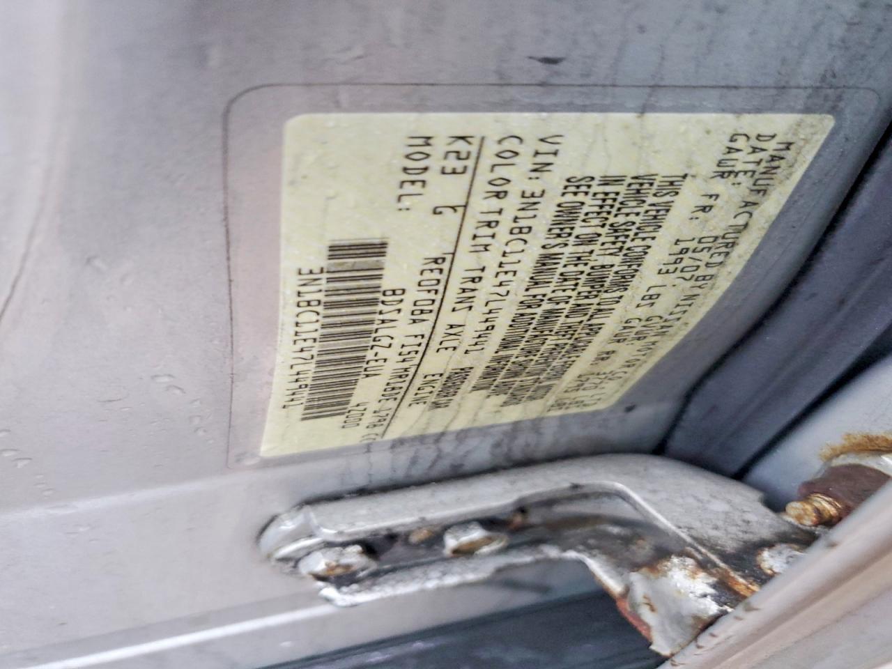 NISSAN VERSA 2007 — 13