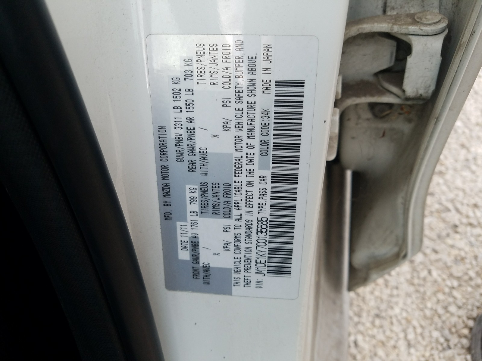 MAZDA MAZDA2 2012 — 11