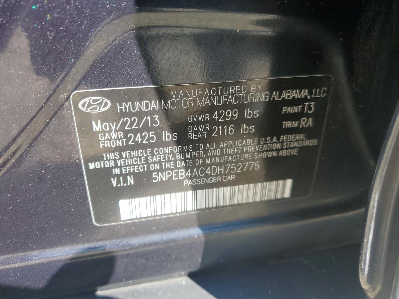 HYUNDAI SONATA GLS 2013 — 13