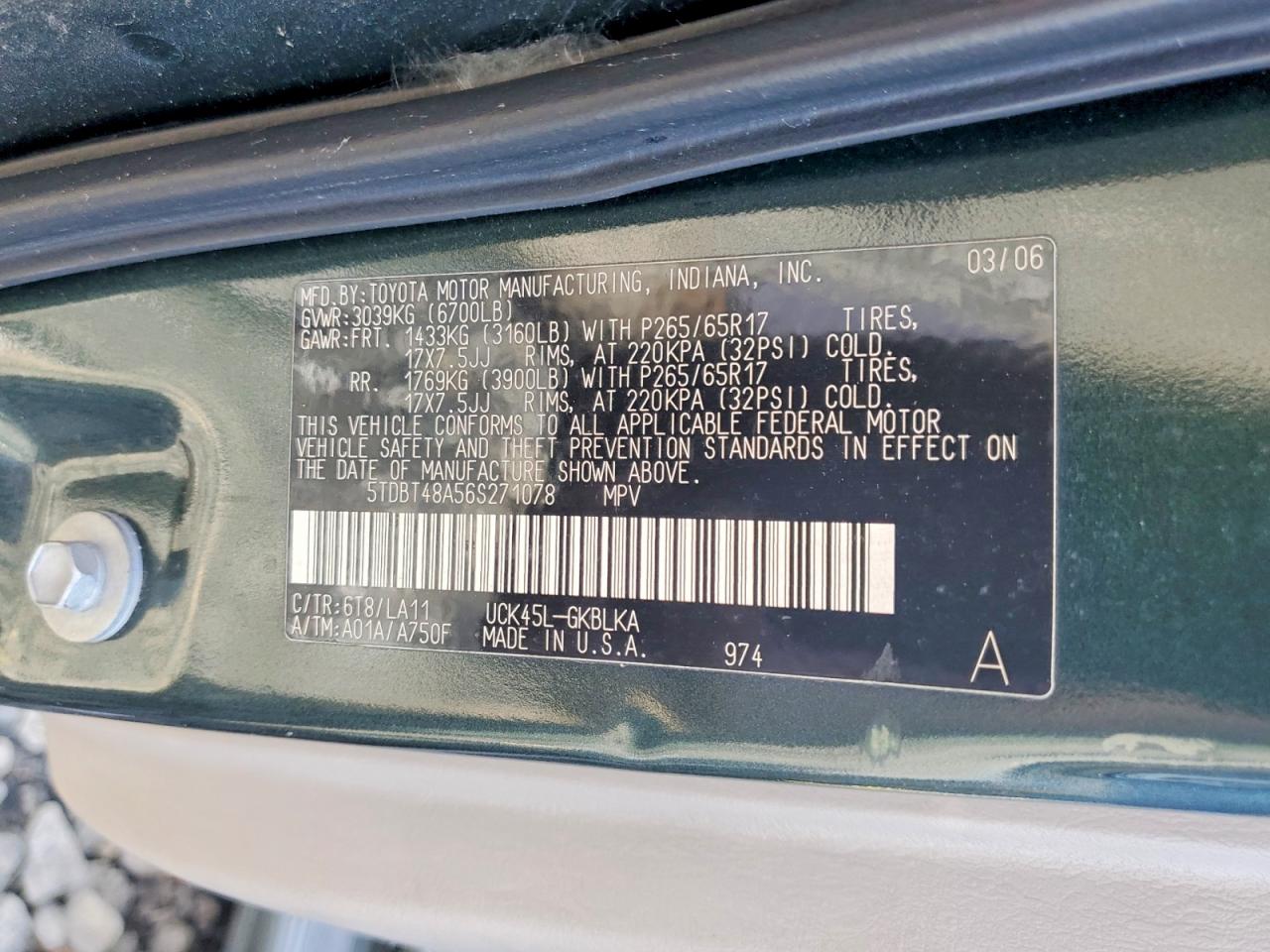 TOYOTA SEQUOIA 2006 — 14