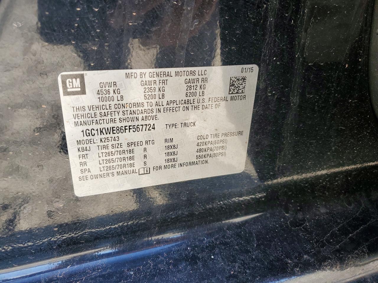 CHEVROLET SILVERADO 2015 — 13