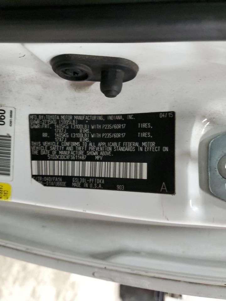TOYOTA SIENNA 2015 — 14