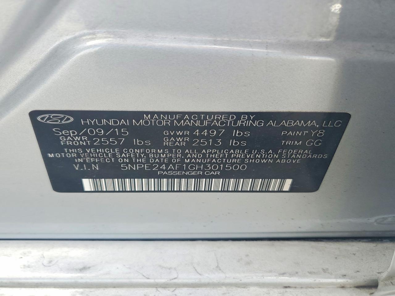 HYUNDAI SONATA 2016 — 13