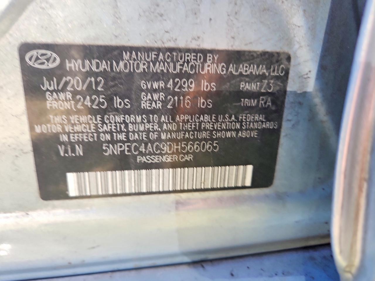 HYUNDAI SONATA 2013 — 13