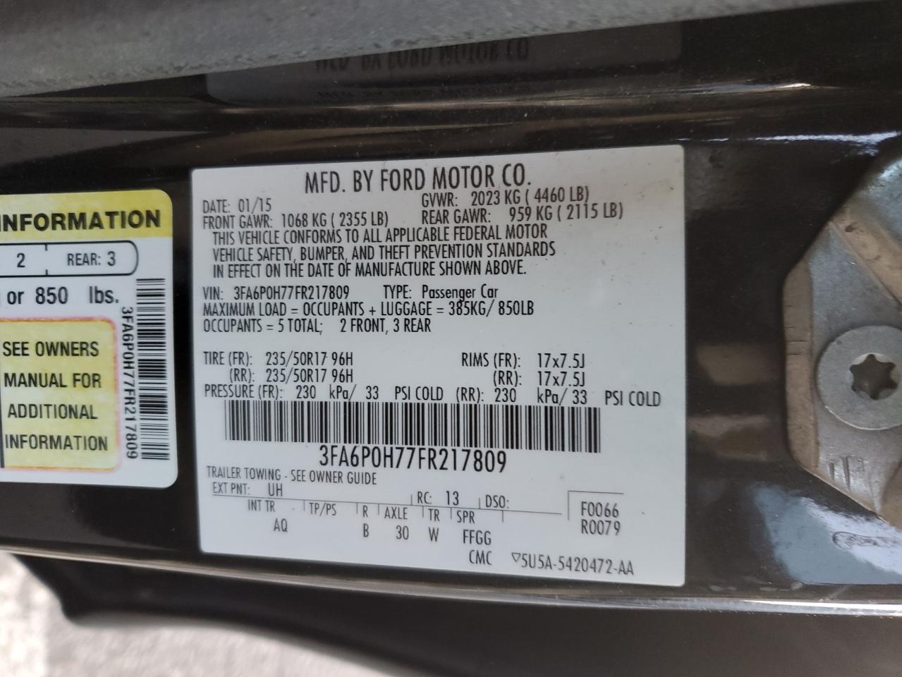 FORD FUSION 2015 — 13