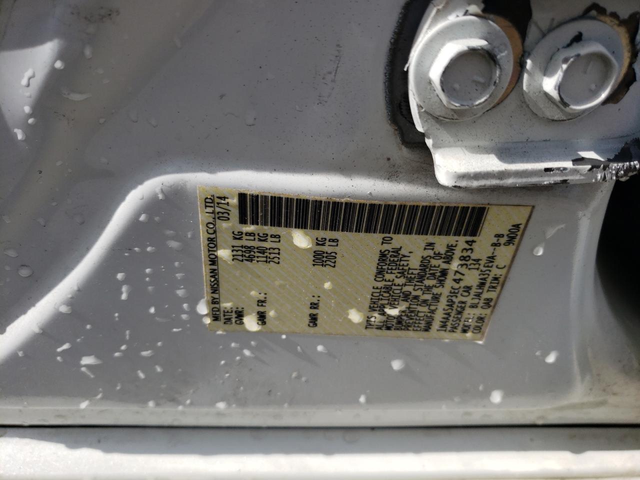 NISSAN MAXIMA 2014 — 13