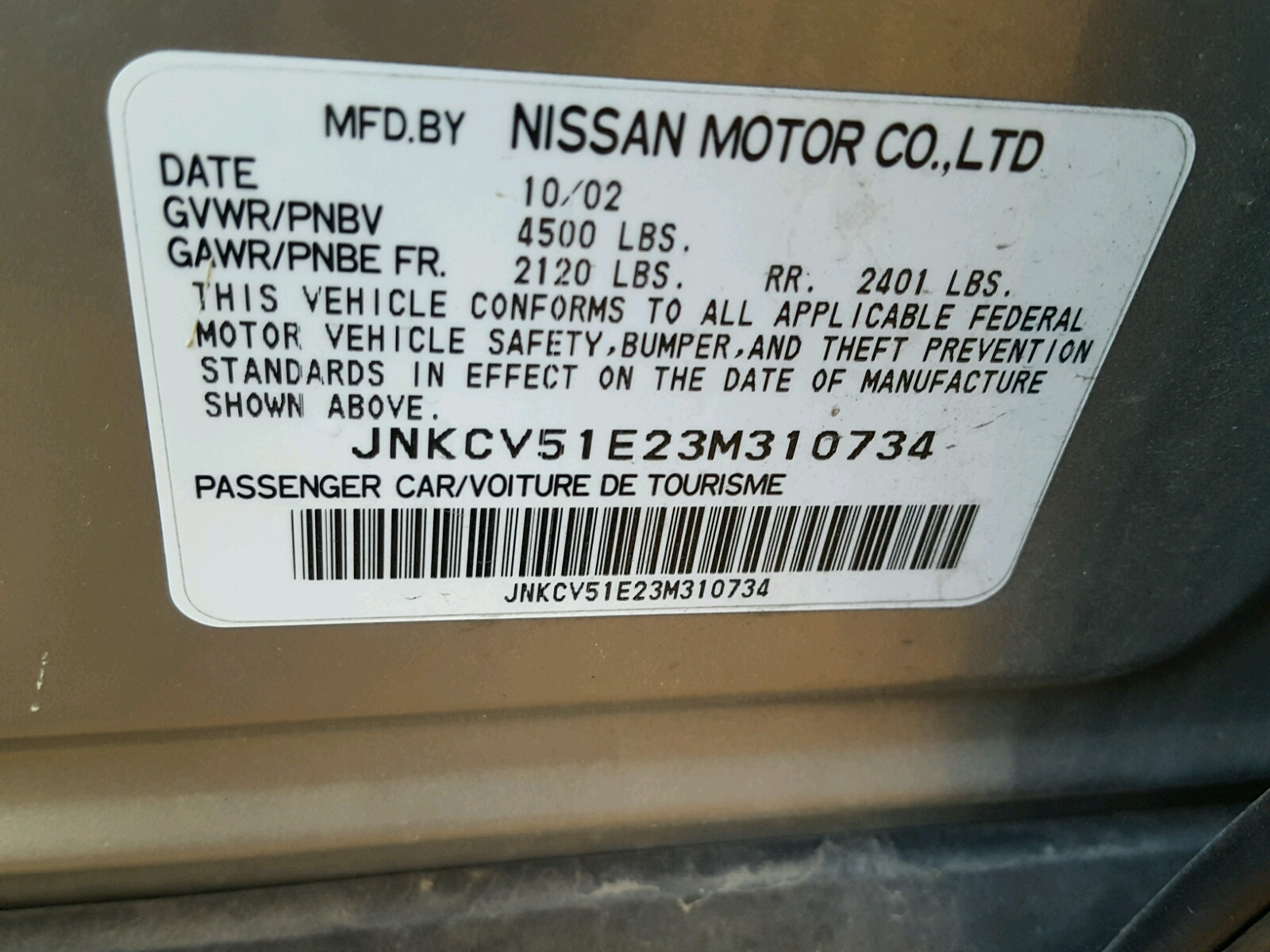 INFINITI G35 2003 — 10