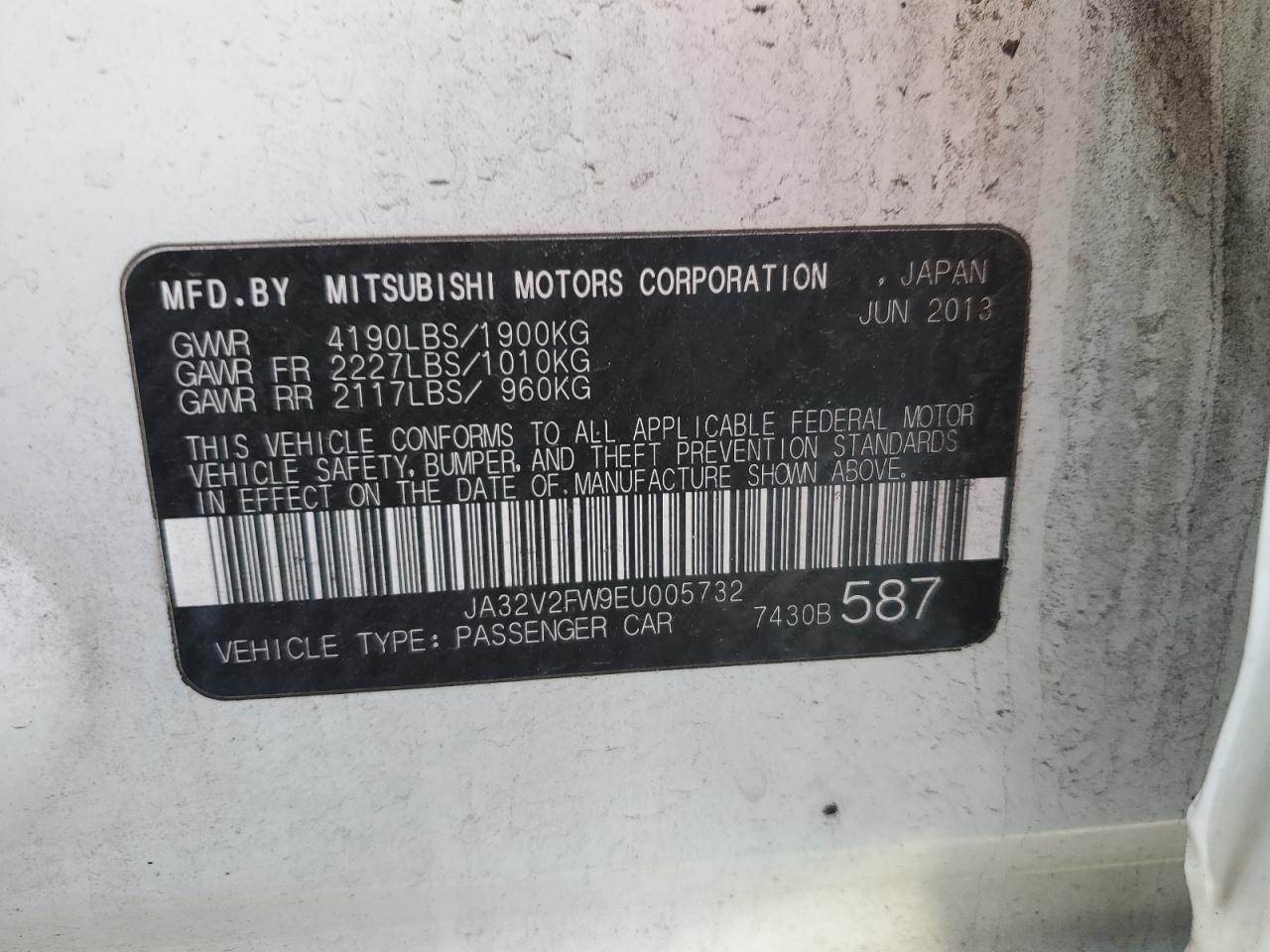 MITSUBISHI LANCER 2014 — 13