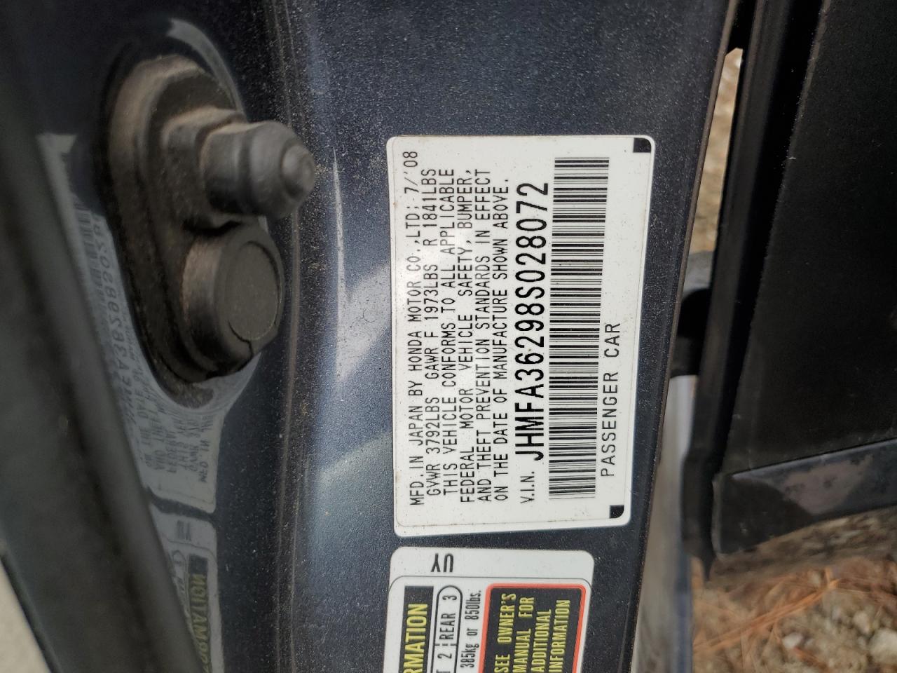 HONDA CIVIC 2008 — 12