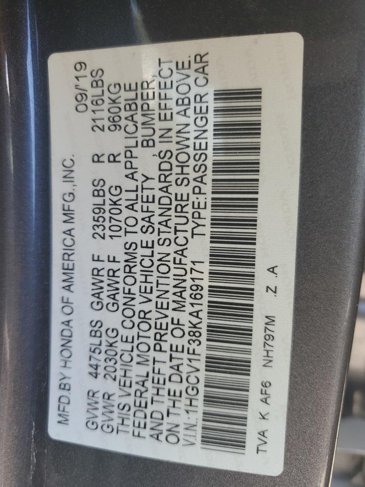 HONDA ACCORD 2019 — 13