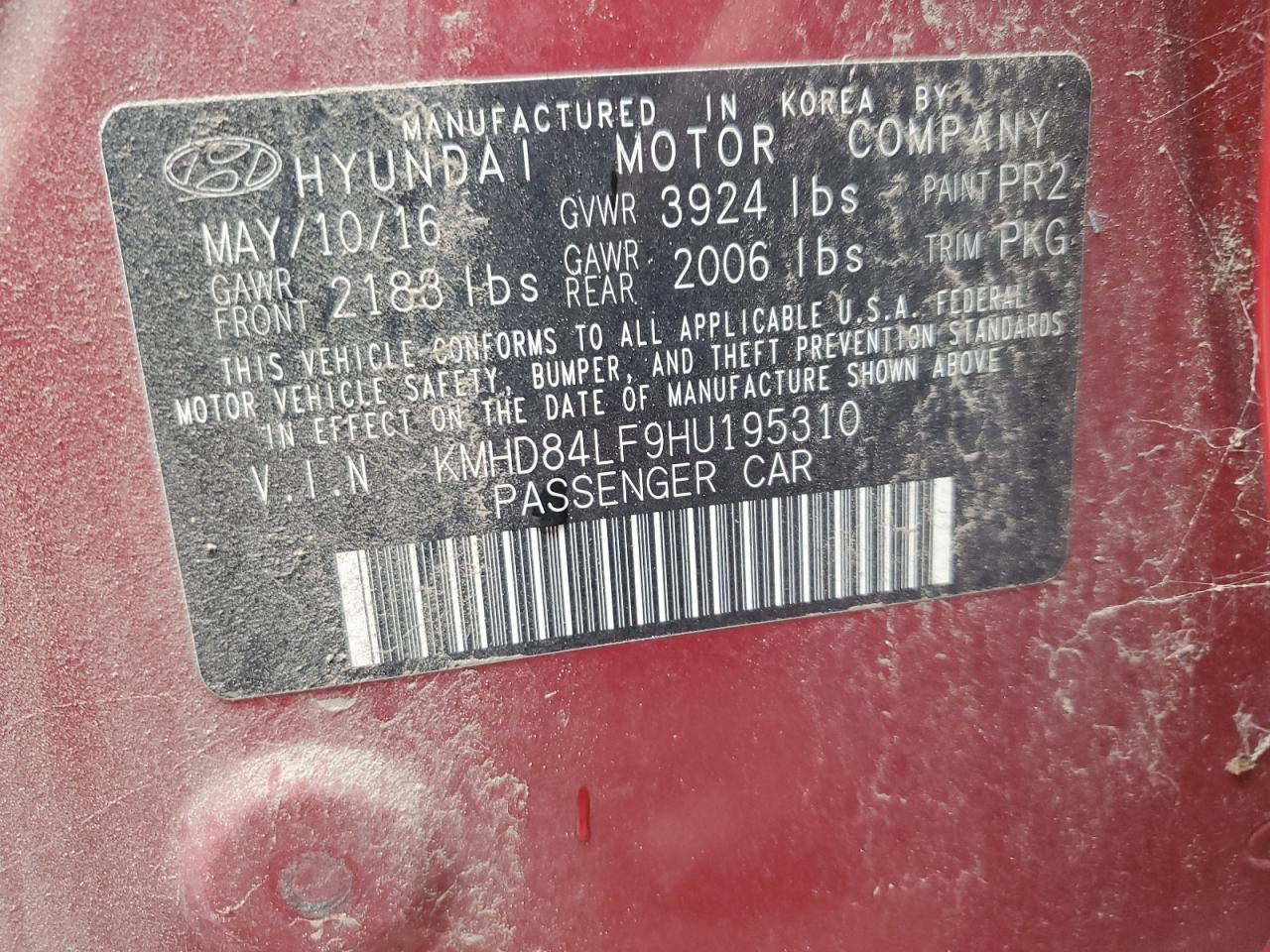 HYUNDAI ELANTRA 2017 — 13