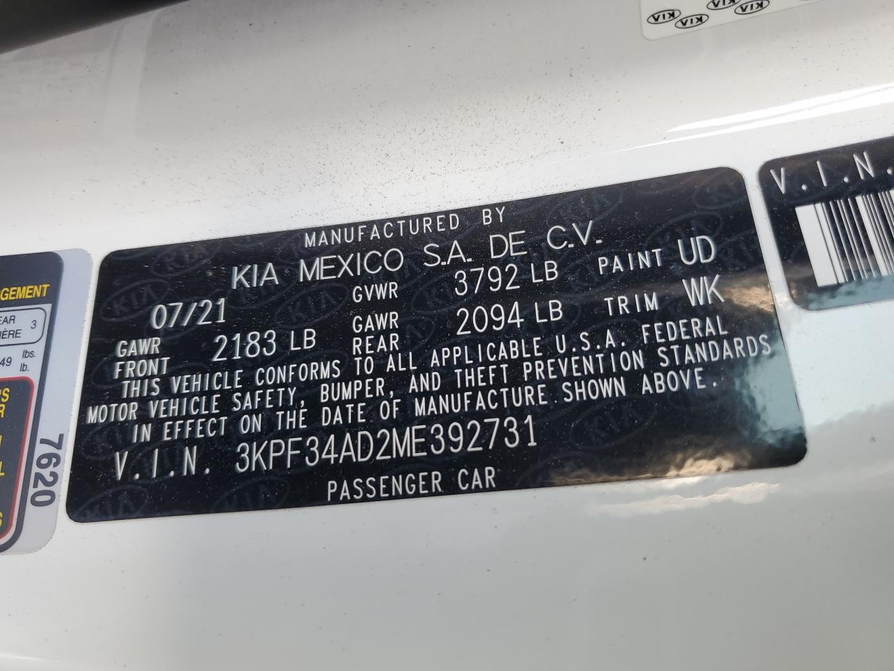 KIA FORTE 2021 — 14