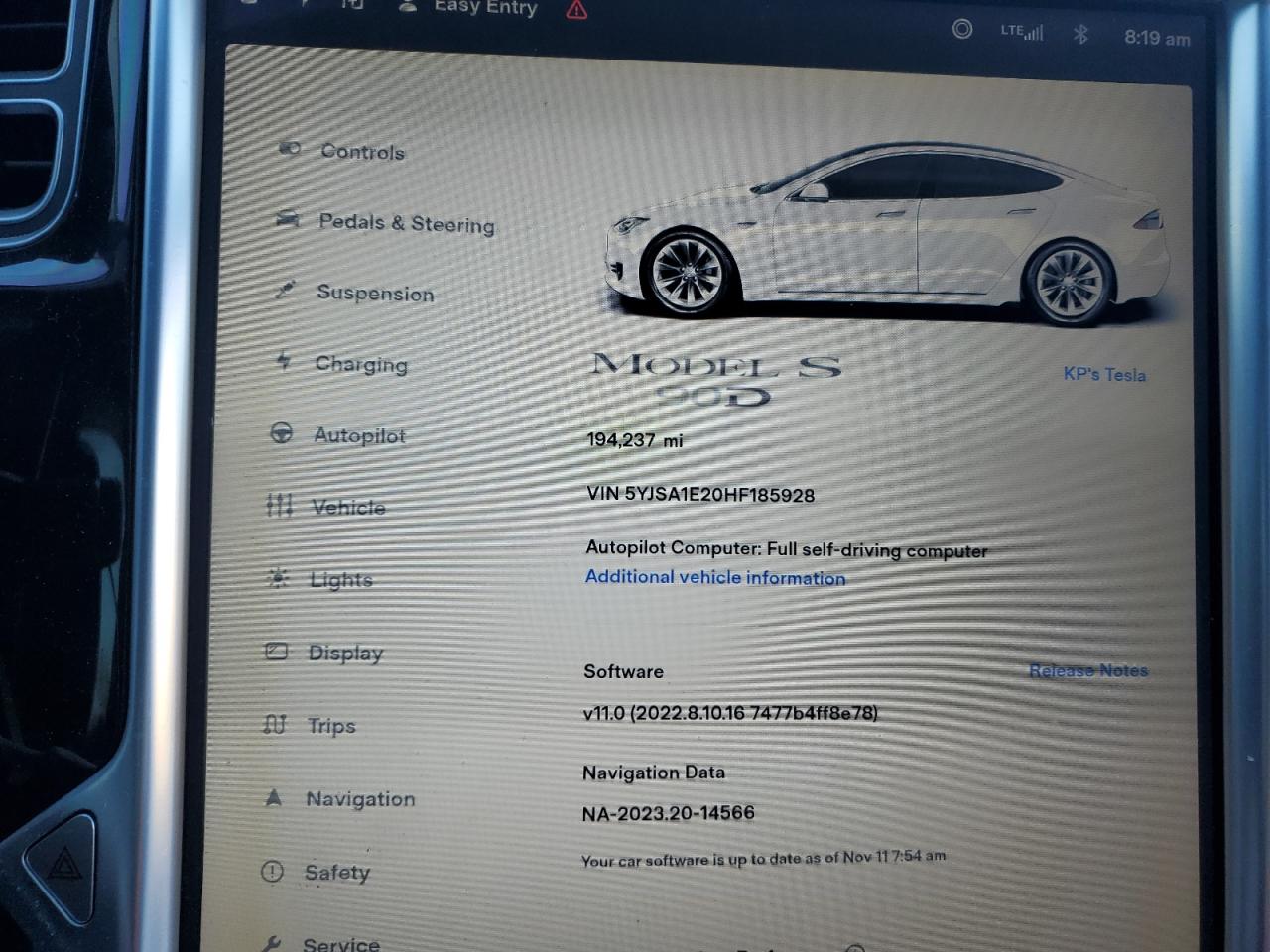 TESLA MODEL S 2017 — 10