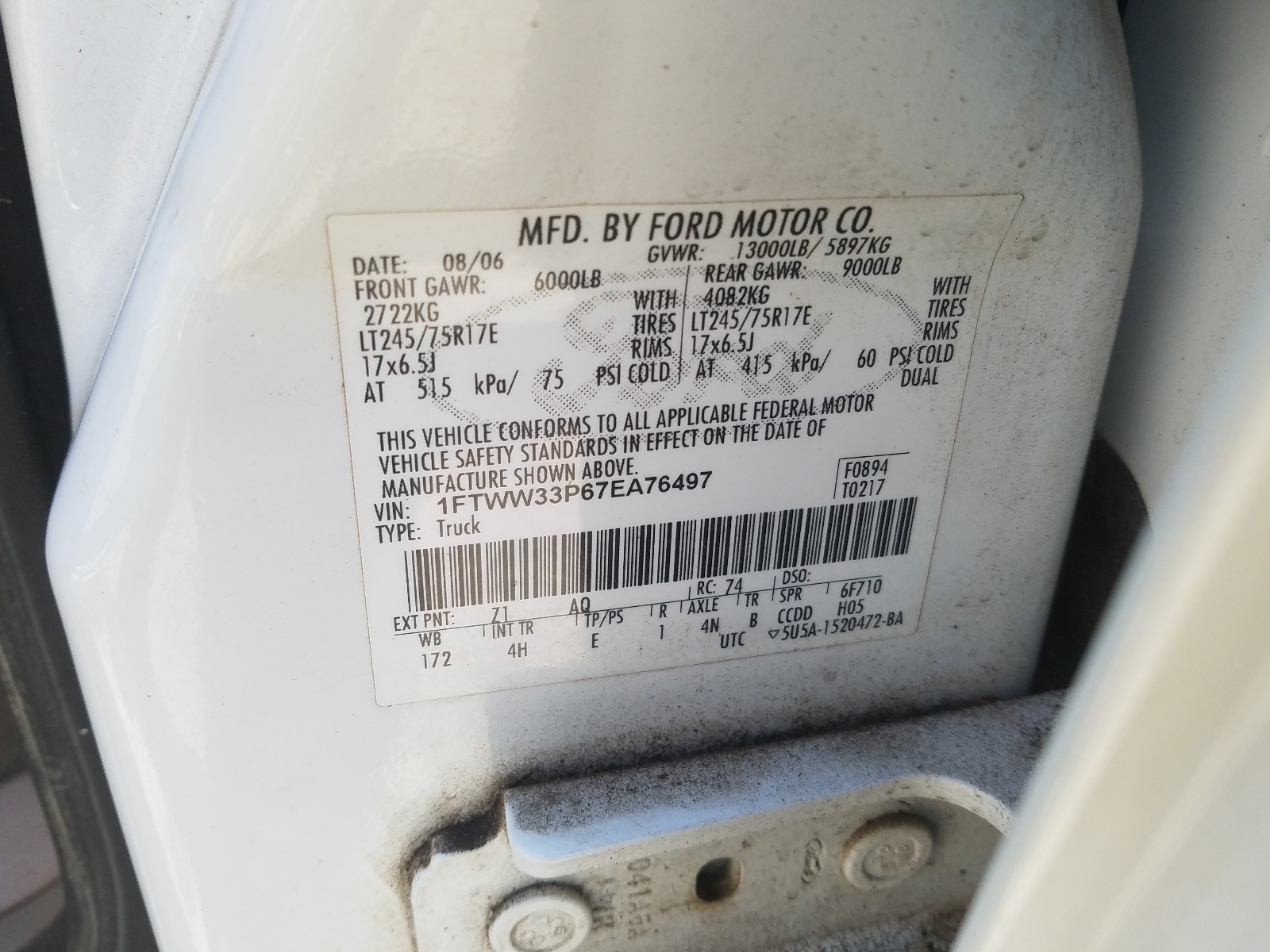 FORD F350 2007 — 11