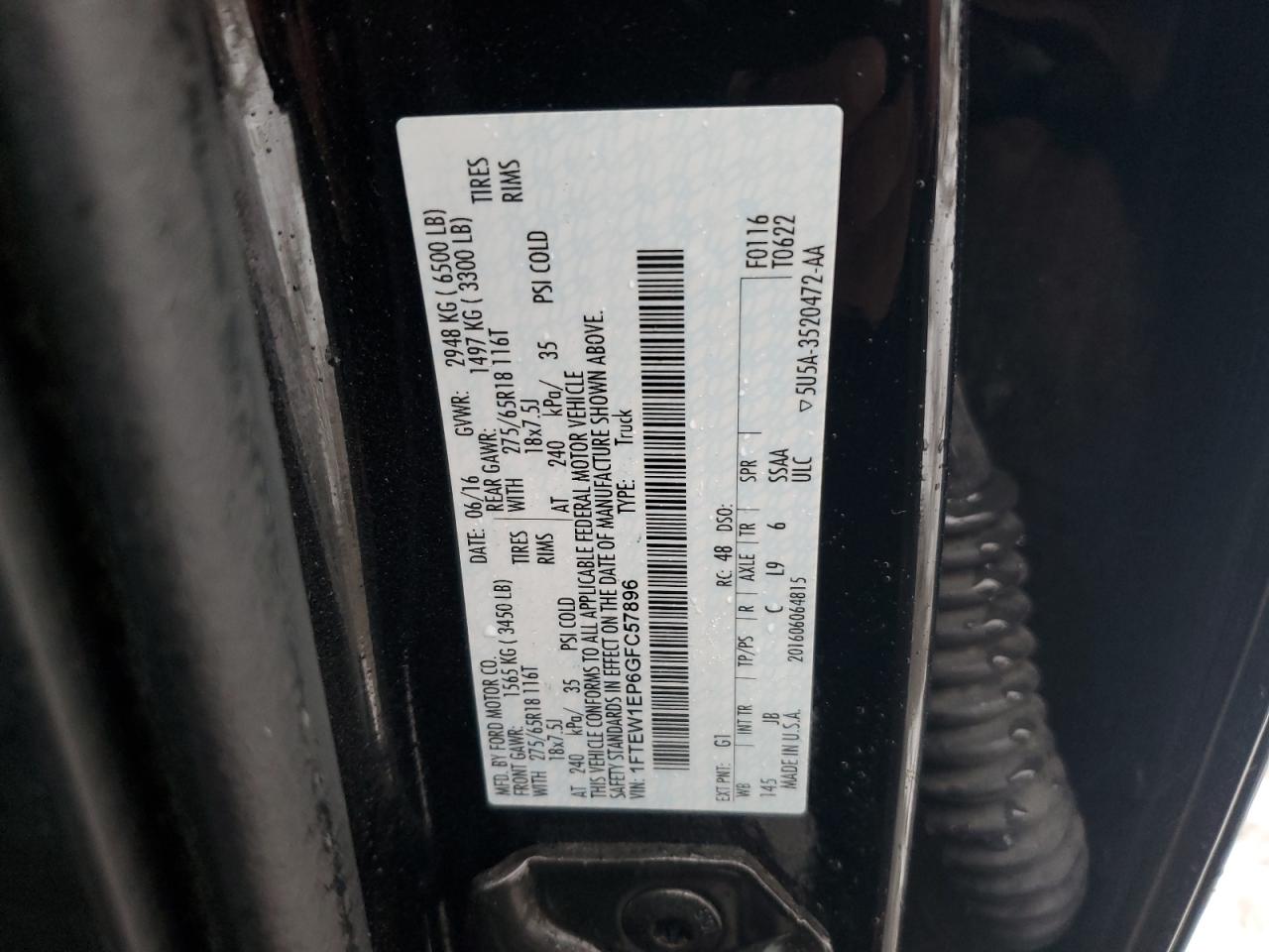 FORD F150 2016 — 13