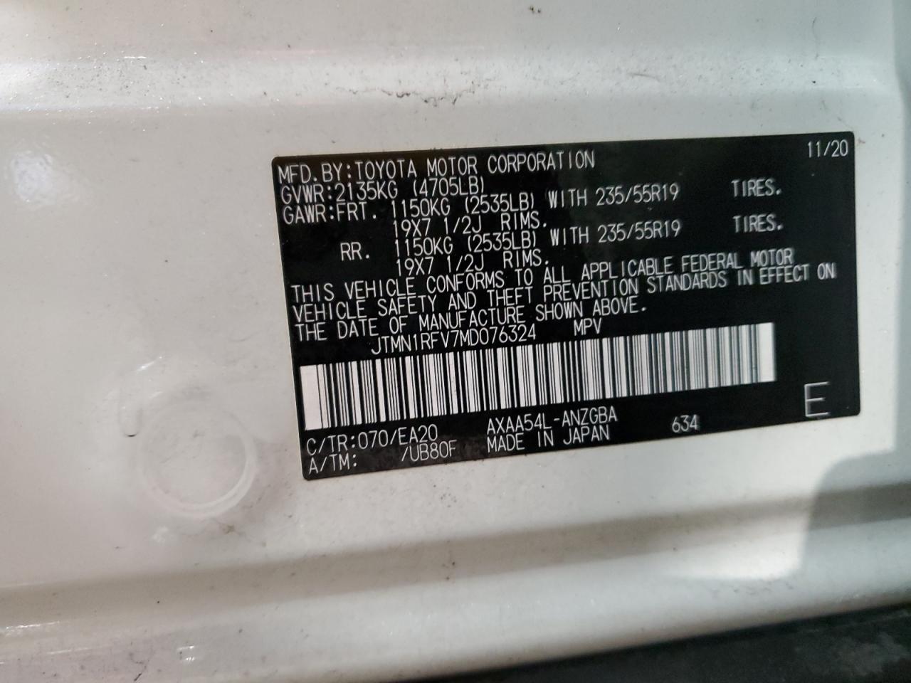 TOYOTA RAV4 2021 — 13
