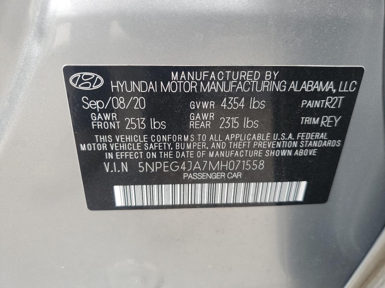 HYUNDAI SONATA 2021 — 13