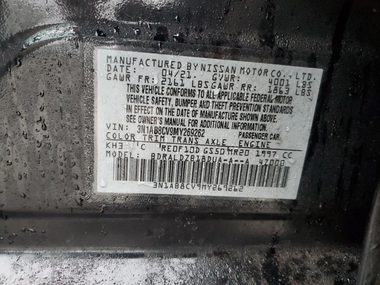 NISSAN SENTRA 2021 — 14
