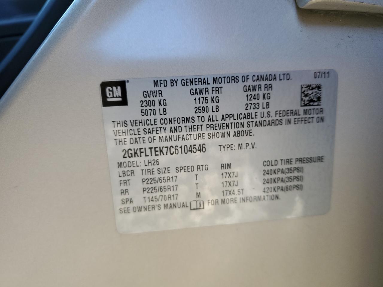 GMC TERRAIN 2012 — 13