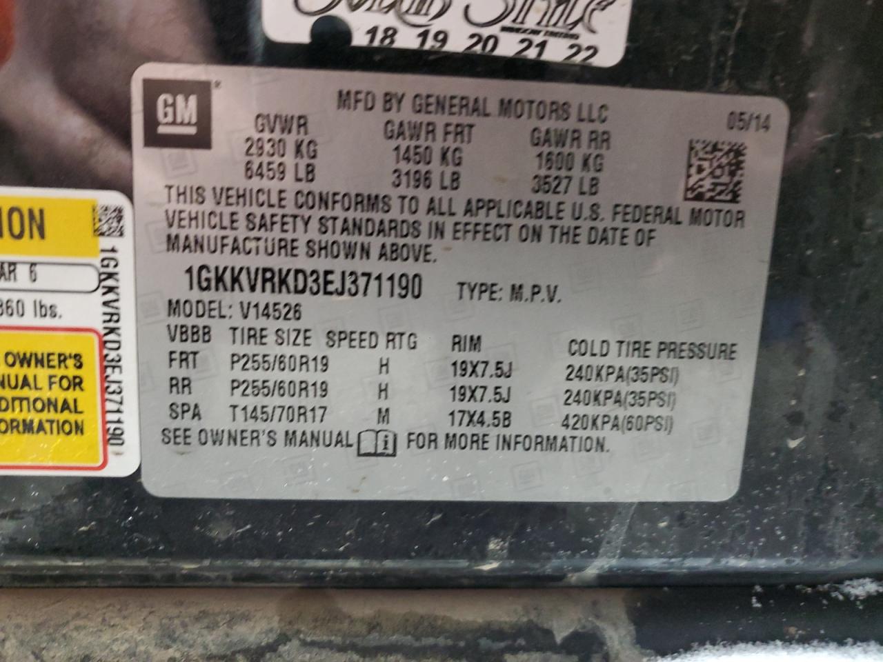 GMC ACADIA 2014 — 14