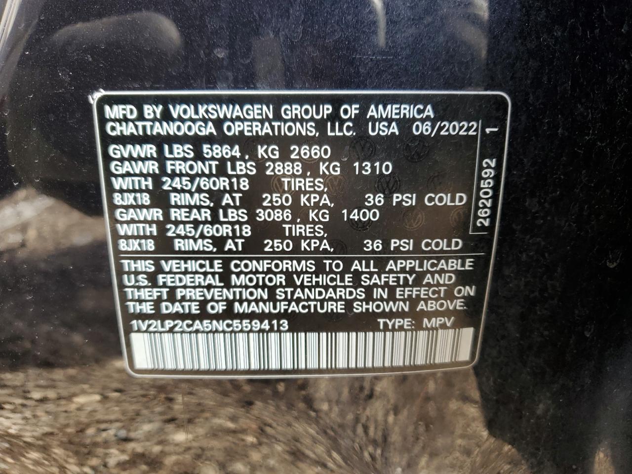 VOLKSWAGEN ATLAS 2022 — 14