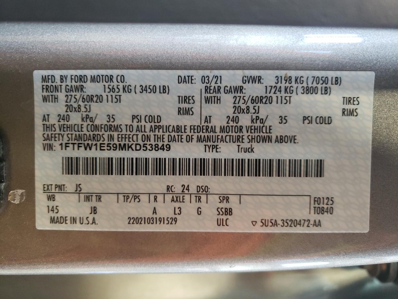 Ford F150 2021 — 12