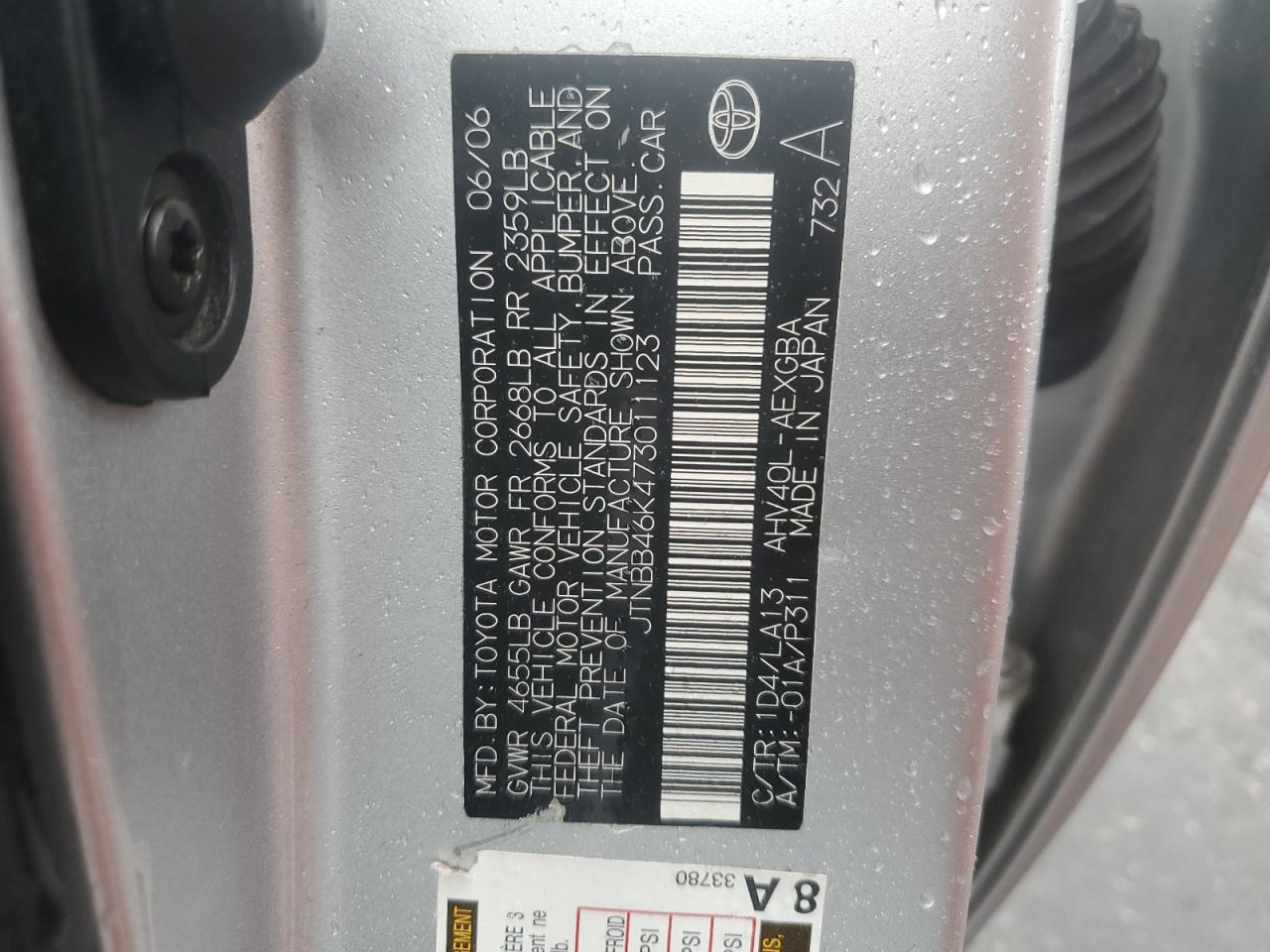 TOYOTA CAMRY 2007 — 13