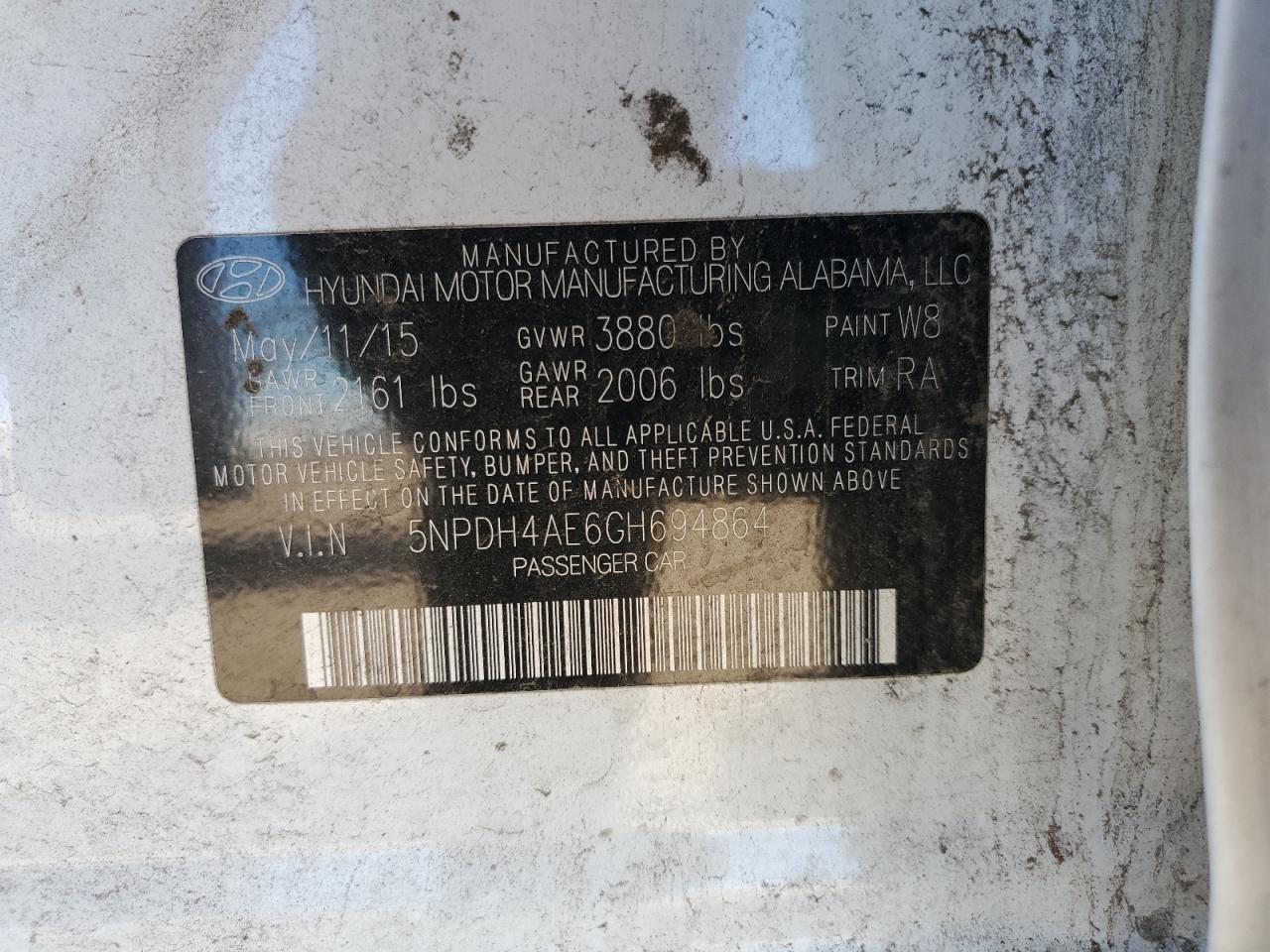 HYUNDAI ELANTRA 2016 — 13