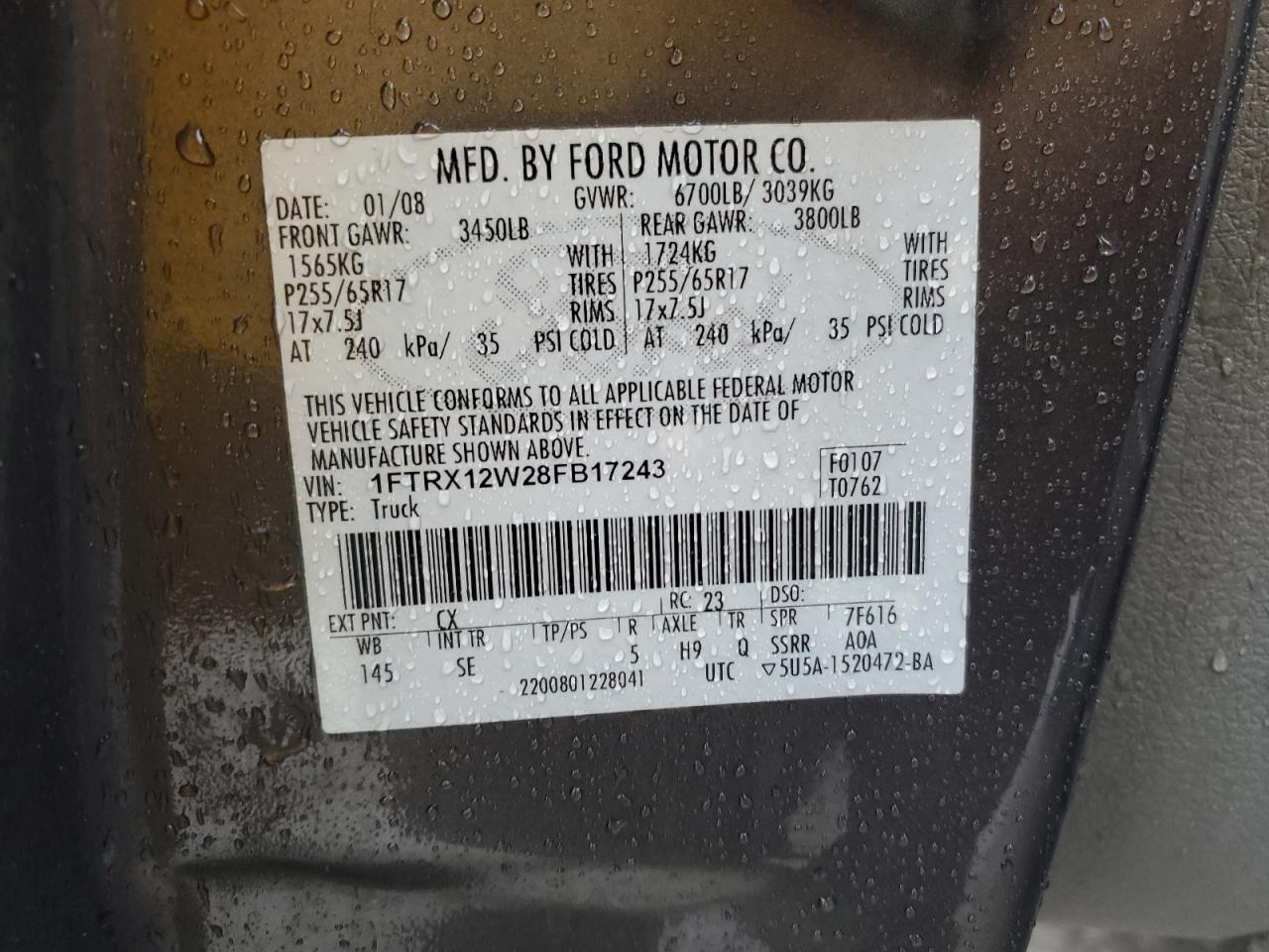 FORD F150 2008 — 13