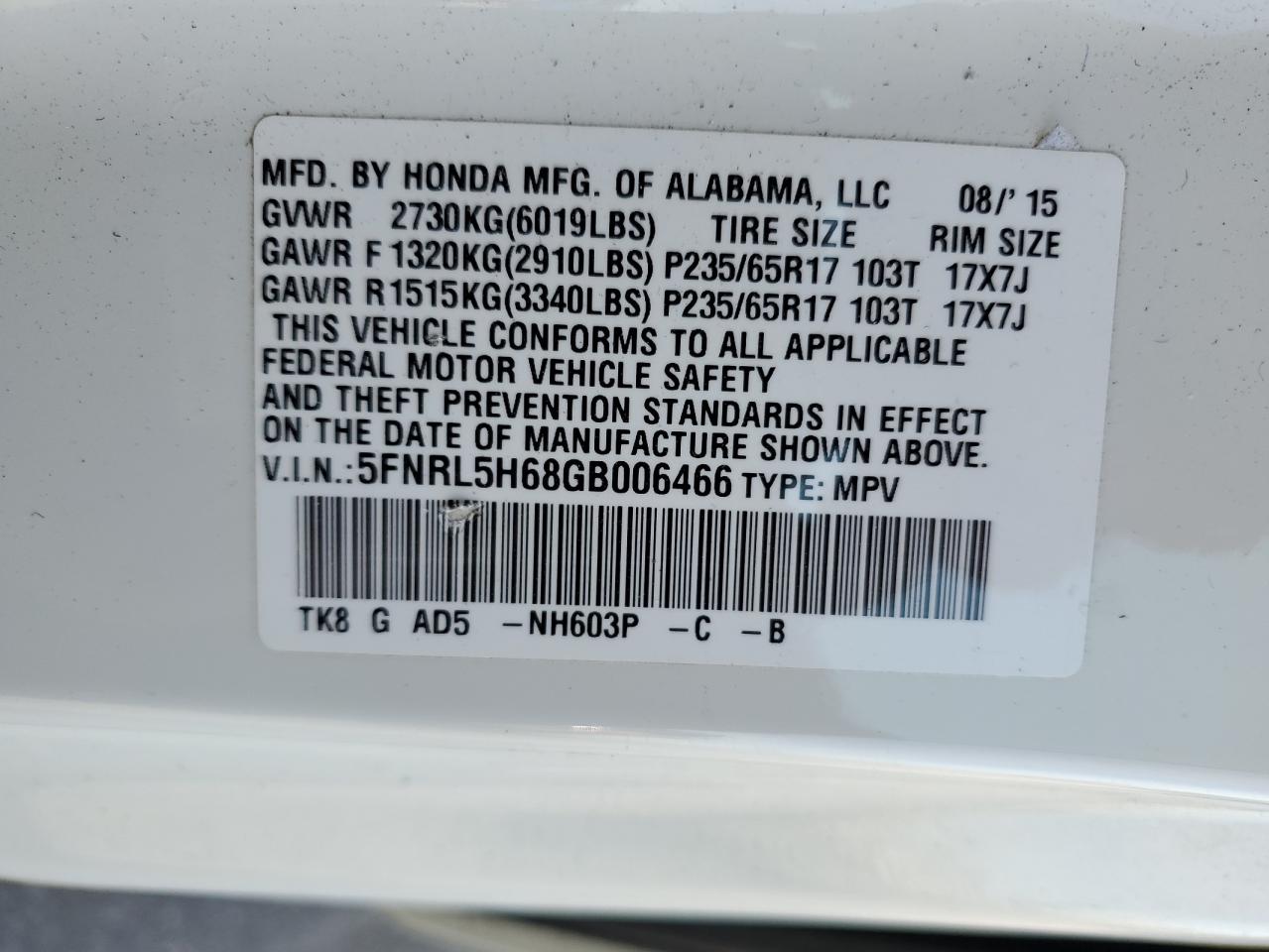 Honda Odyssey 2016 — 12