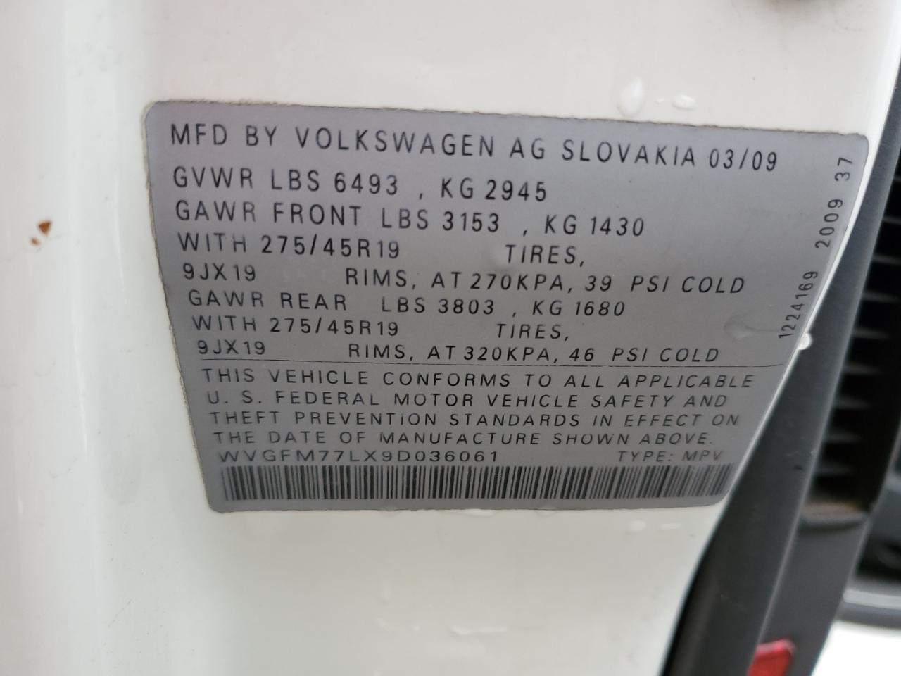 VOLKSWAGEN TOUAREG 2 2009 — 14