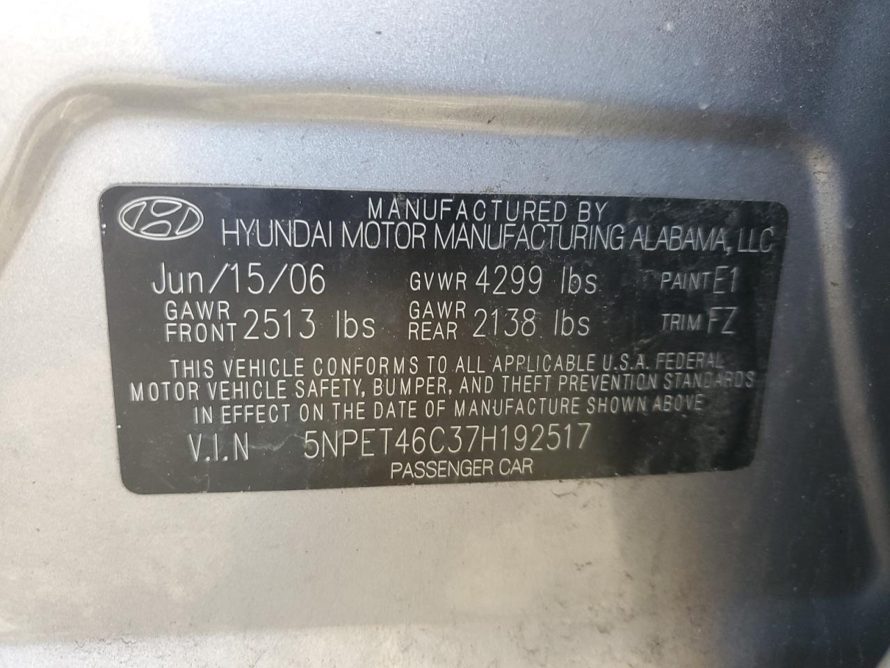 HYUNDAI SONATA 2007 — 13