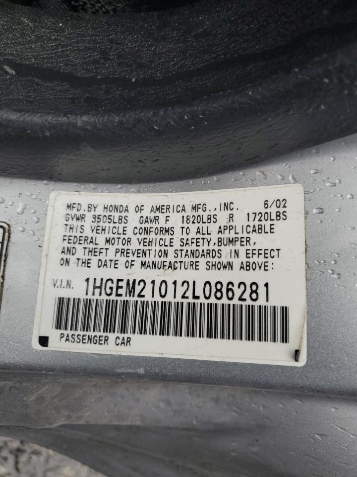 HONDA CIVIC 2002 — 13