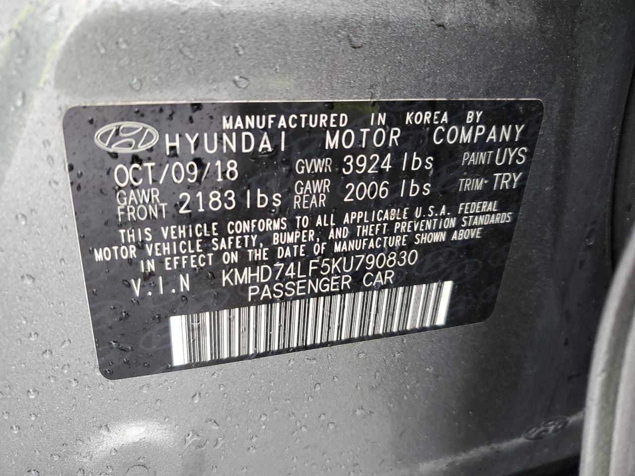 HYUNDAI ELANTRA 2019 — 13