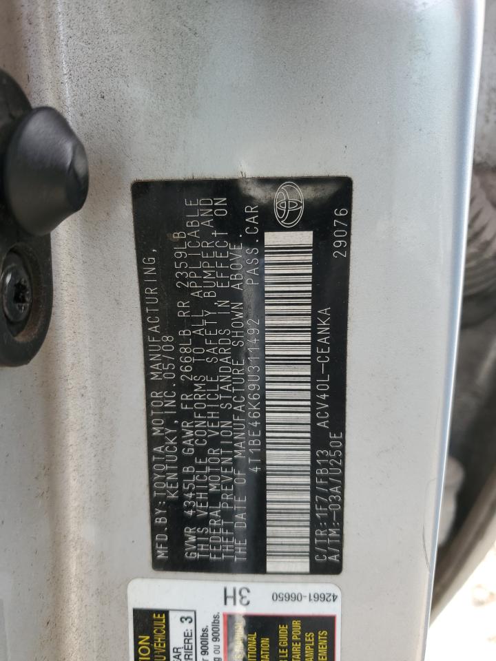 TOYOTA CAMRY 2009 — 13